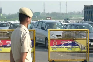 traffic jam at delhi gurugram border