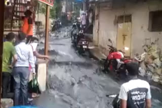 ram kadam shared Mumbai rains and drainage choked video