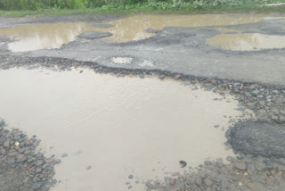 Bad road condition at Amguri: local demand for repairing