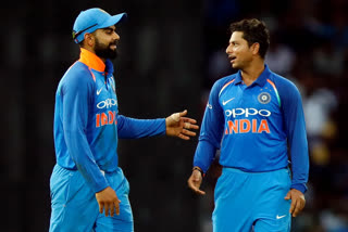 Virat kohli and Kuldeep Yadav