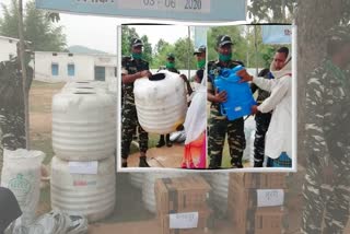 crpf 62nd battalion distributed water tank and sprayer machine to farmers in balrampur