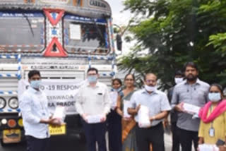 collector intiaz inaugurate medical vehicle in vijayawada