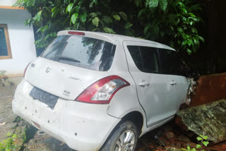 kajirappally  ACCIDENT  ACCIDENT in kottyama  ഈരാറ്റുപേട്ട  കാഞ്ഞിരപ്പള്ളി  ചെമ്മലമറ്റം  വാഹനാപകടം  ചെമ്മലമറ്റം വാഹനാപകടം  വീട്ടിലേക്ക് കാര്‍ പാഞ്ഞു കയറി