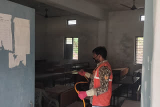 The school was sanitized before the board examination started