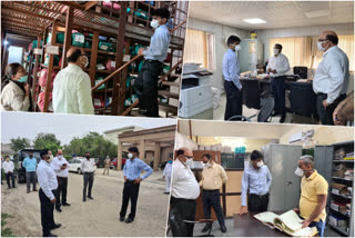 District officer did surprise inspection at district headquarter in noida