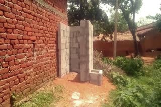 irregularities in construction of toilet in Dumka