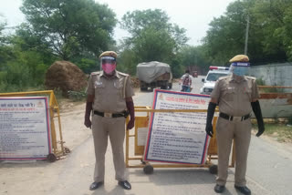 Baba Haridas Nagar Police picket checking at Jharoda Border and Surkhpur corona virus