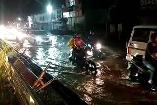 National highway submerged due to two hours of rain in rewa