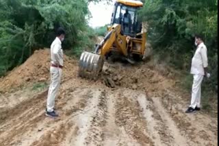 Police destroyed sand dump