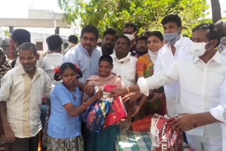 Distribution of Essential Goods Kit for disabled persons by  MLA Katasani Rambhoopal Reddy at panyam in kurnool district