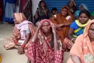 Women sitting on strike