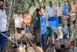 prakasam dst police raids on cheep liquor centers in obulapuram mandal