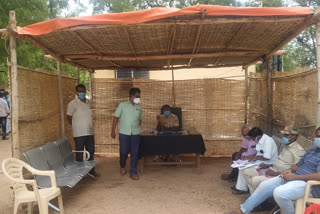 An inquiry shed at the Lingasaguru police station