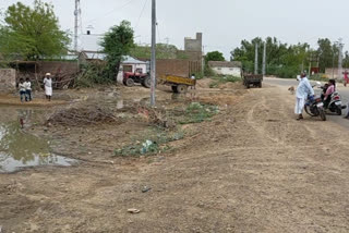 सिवाना बाड़मेर न्यूज़, Rain water in village, State Highway-66