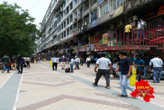 Social distancing is not being followed at At Nehru Place Market  due to Unlock 1