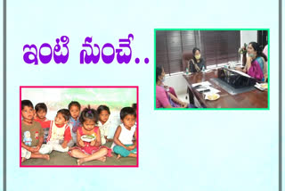 anganwadi lessons should be plan online minister satyavathi rathod