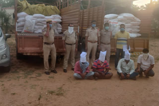 narmetta police caught raw material which is used for explosives