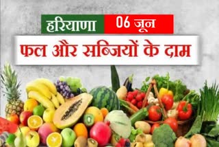 haryana today vegetable and fruits rate 6 june