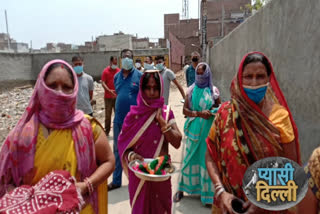 water crisis in pandey enclave kirari assembly delhi