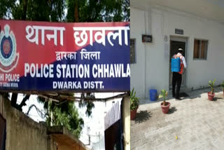 Sanitization in Chhawla police station