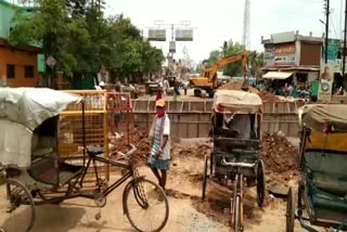 half finished preparation of municipal corporation jagdalpur for monsoon