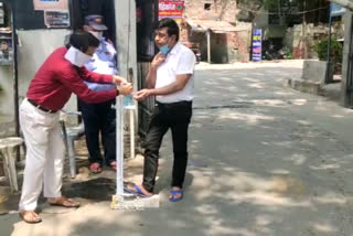 Dilshad Garden C-BLOCK RWA installed sanitizer machine to prevent corona