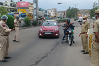 जयपुर में लॉकडाउन, Vehicles seized in Jaipur