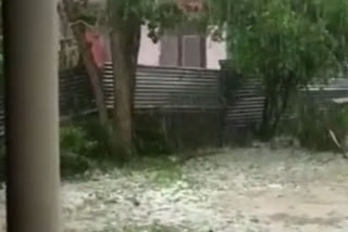 Hailstorm hits