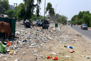 Garbage on Kalindi Kunj to Mithapur delhi