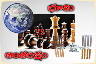 Competition between Earth and space in chess