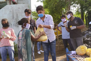 stand for the people institution distributes grossaries to tribals in srikakulam dst