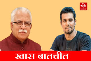 randeep hooda interviewed cm manohar lal