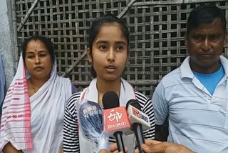 Barnali devi achived highest mark in the Morigaon district at HSLC examination