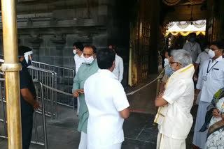 ttd chairman  Examined into the arrangements in srivari temple