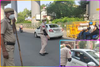 Police is doing strict checking at Rajouri Garden metro station before Delhi opens unlock 1