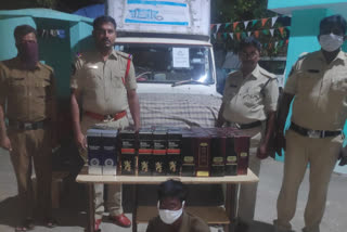 liquor seized in guntur dst  nakarkallu highway