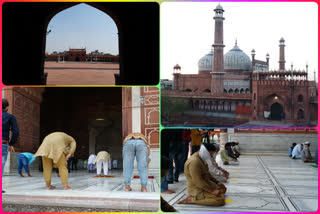 دہلی: جامع مسجد میں ظہر کی نماز باجماعت ادا کی گئی