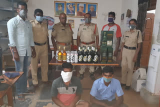 Illegal wine seize and two men Arrest in ananthapuram district