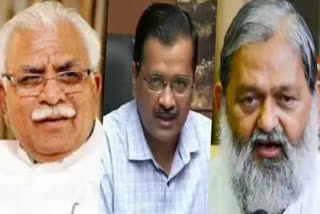 manohar lal and anil vij tweet for arvind kejriwal good health