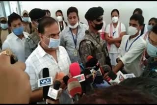Health Minister Himanta Bishwa Sarma on a visit to Haflong Civil Hospital