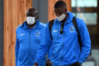 west indies cricket team arrives manchester for test series against england