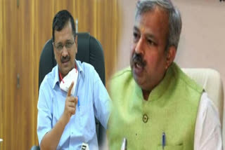 delhi bjp president  adesh gupta attack on kejriwal over corona status in delhi