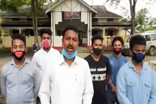 NSUI appeal To Administration For Sanitizer spray in Sivasagar