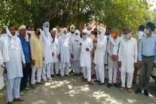 farmers protest of mera pani meri virasat yojana