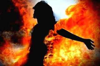 husband sets them on fire in Haryana