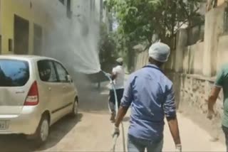 MCD is continuously conducting sanitization in Dabri ward