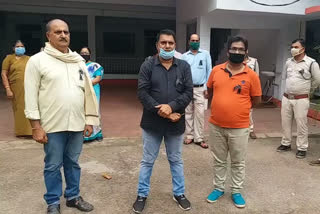 korba clerical union protested