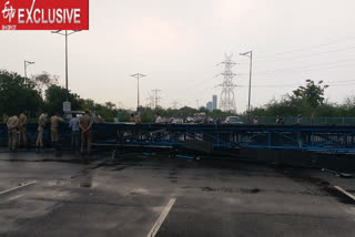 DND road completely closed due to storm in Noida