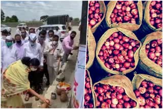 Onion procurement started through NAFED in Chakan pune