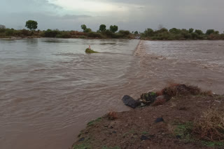 Check dam overflow due to heavy rains